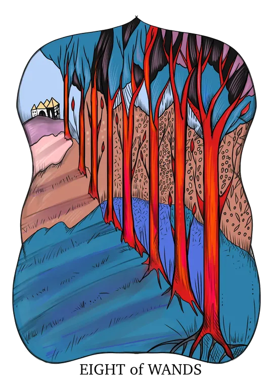 Eight of Wands tarot card