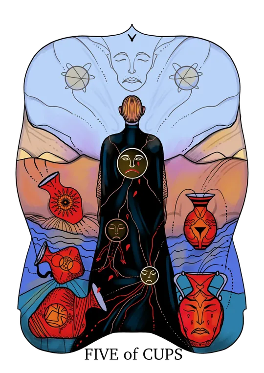 Five of Cups tarot card