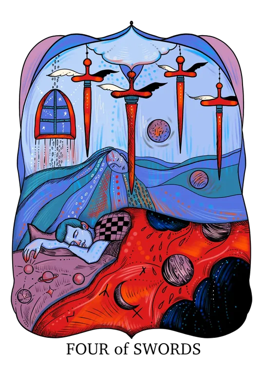 Four of Swords tarot card
