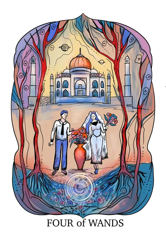 Four of Wands tarot card