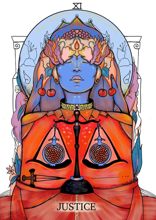 Justice tarot card