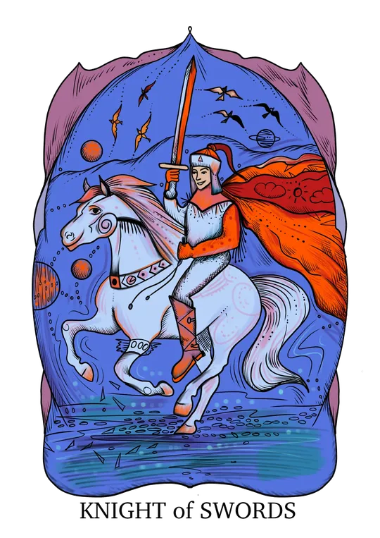 Knight of Swords tarot card