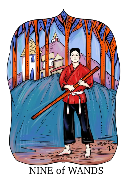 Nine of Wands tarot card