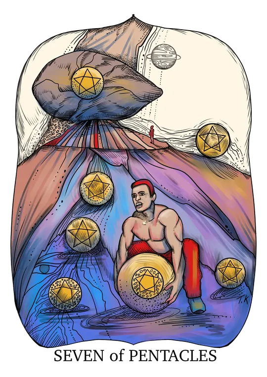 Seven of Pentacles tarot card