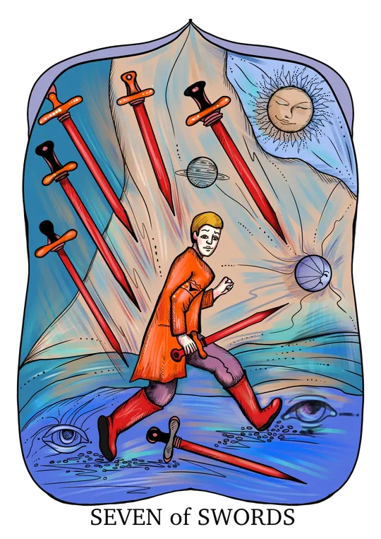 Seven of Swords tarot card