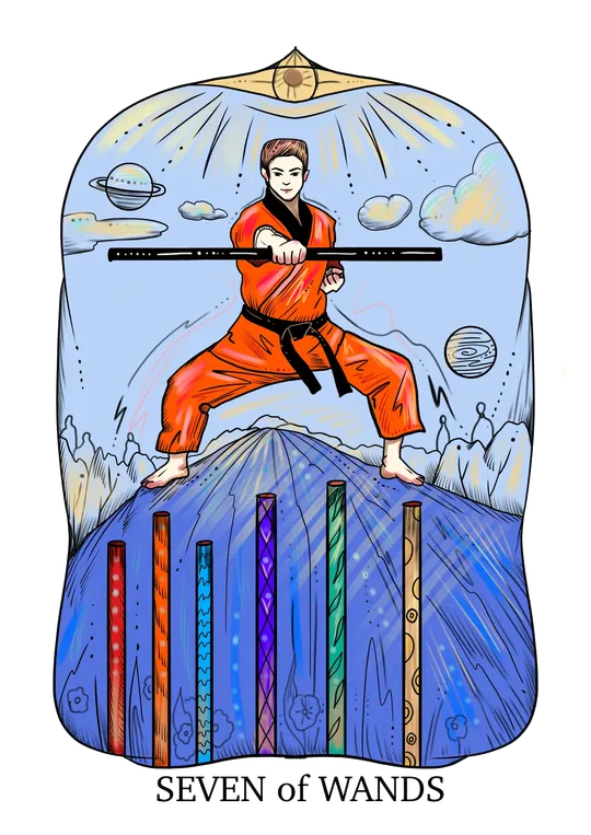 Seven of Wands tarot card