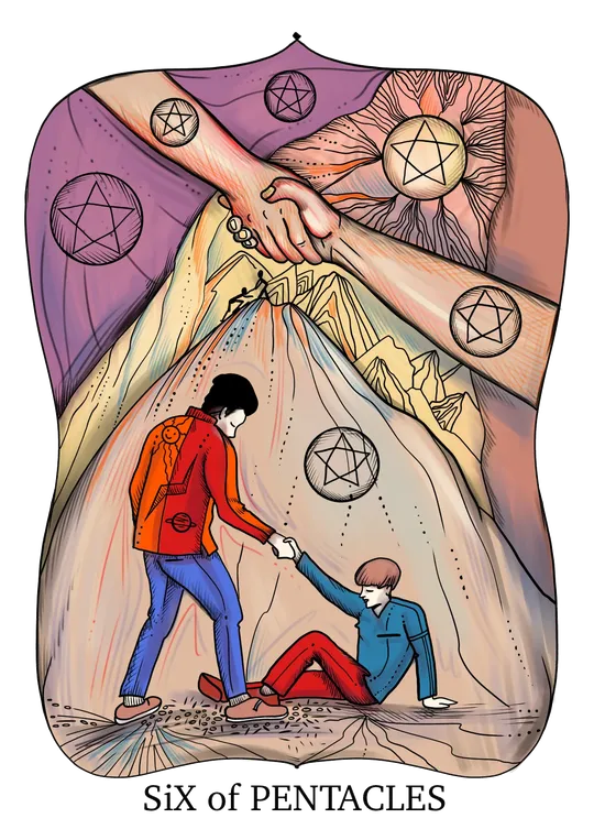 Six of Pentacles tarot card