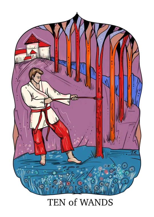 Ten of Wands tarot card