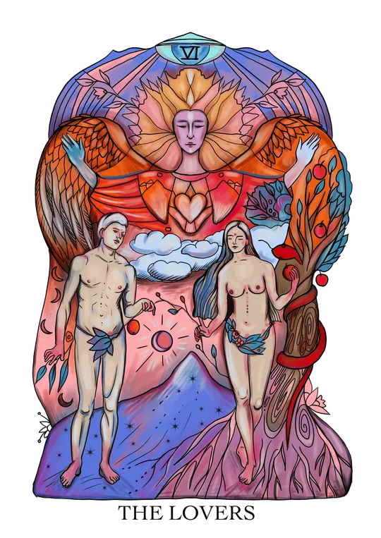 The Lovers tarot card