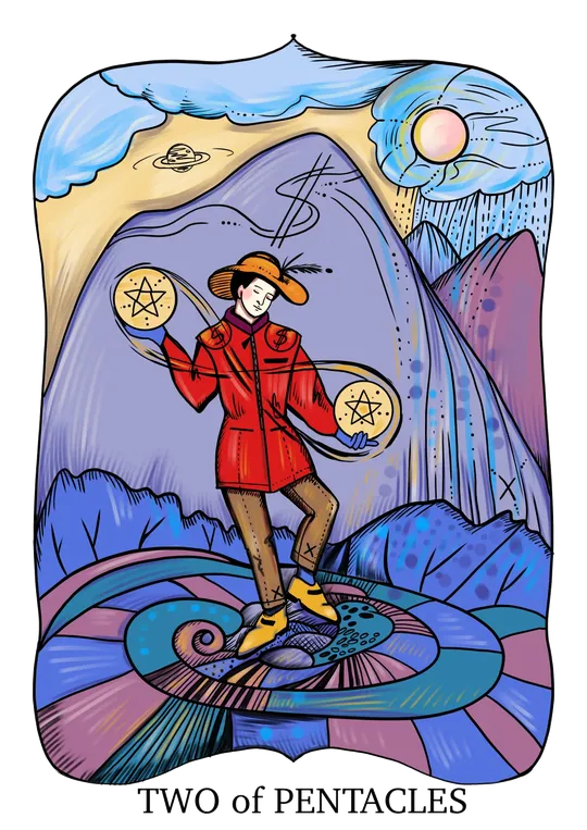 Two of Pentacles tarot card